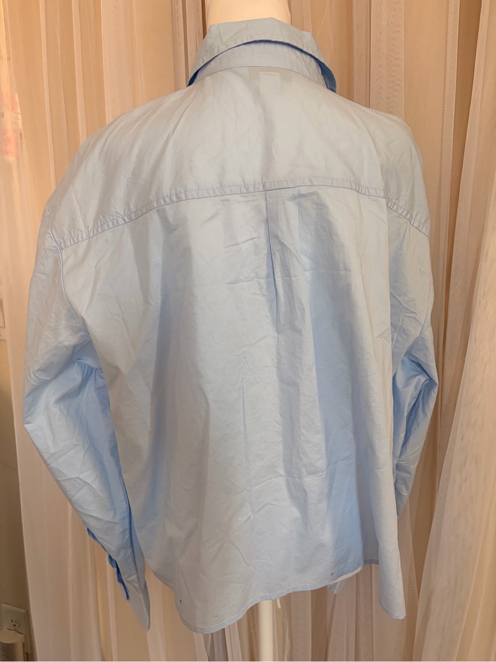 Old Navy Light Blue Embellished Button-Up Blouse - Picture 7 of 10